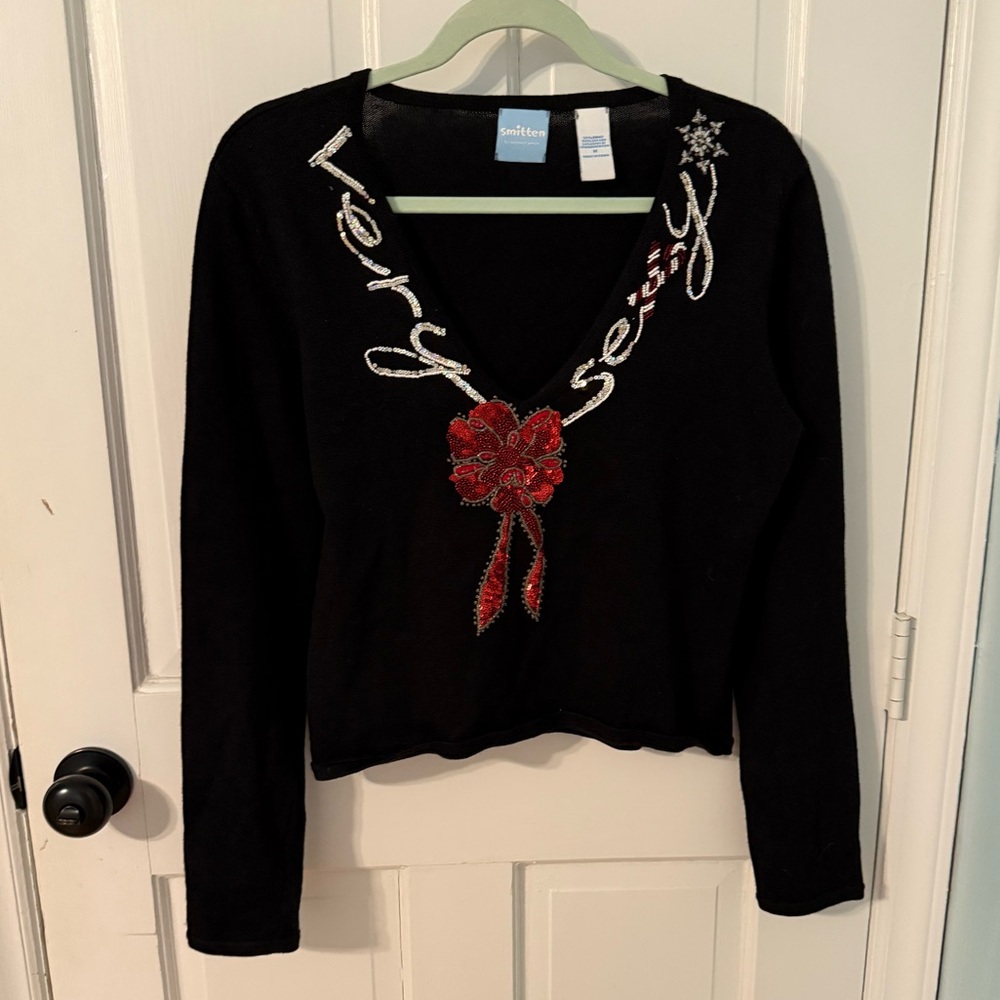 Smitten sequin/holiday sweater Size M